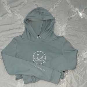 Ryderwear crop hoodie in icy blue - size small
